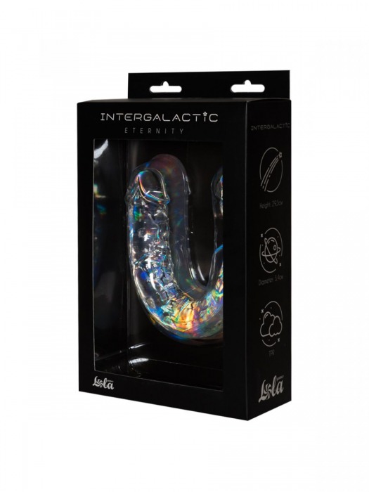 Прозрачный двусторонний фаллоимитатор Eternity - 29,5 см. - Lola Games