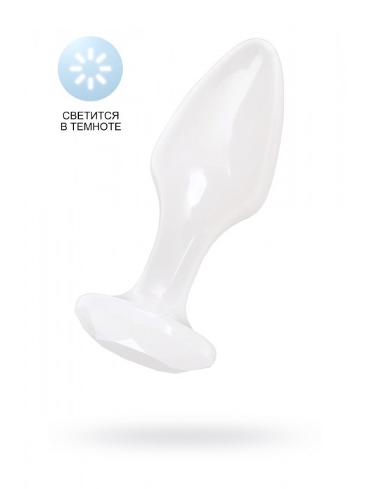 Белая акриловая анальная втулка - 9,5 см. - Toyfa Basic