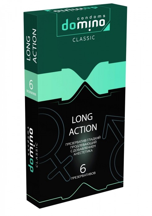 Презервативы с пролонгирующим эффектом DOMINO Classic Long action - 6 шт. - Domino - купить с доставкой в Братске