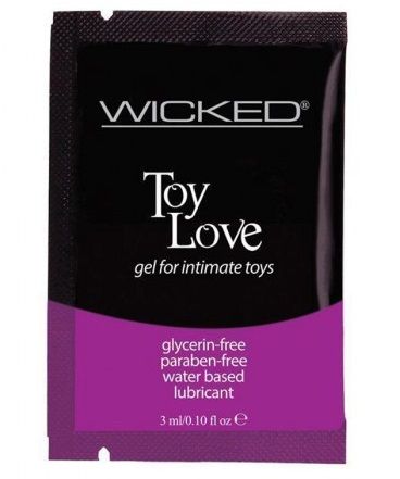 Лубрикант на водной основе для использования с игрушками WICKED Toy Love - 3 мл. - Wicked - купить с доставкой в Братске