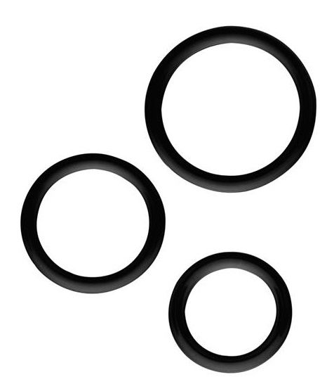 Набор из 3 эрекционных колец SILICONE COCKRINGS - Dream Toys - в Братске купить с доставкой