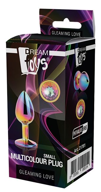 Голографическая анальная втулка с радужным кристаллом - 7,1 см. - Dream Toys - купить с доставкой в Братске