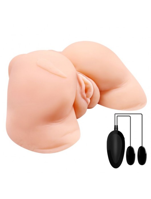Телесная вибровагина Julie с 2 рабочими отверстиями - Baile - в Братске купить с доставкой