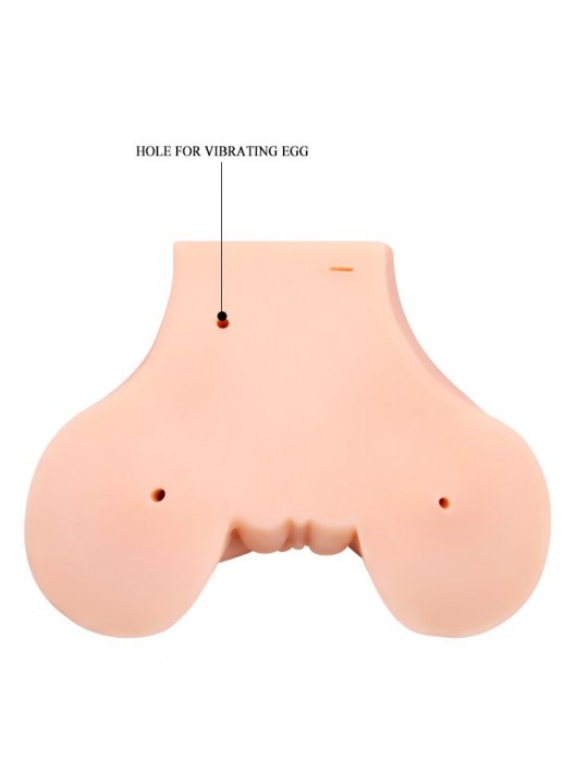 Телесная вибровагина Julie с 2 рабочими отверстиями - Baile - в Братске купить с доставкой