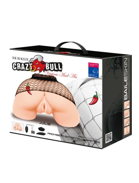 Телесная вибровагина Julie с 2 рабочими отверстиями - Baile - в Братске купить с доставкой