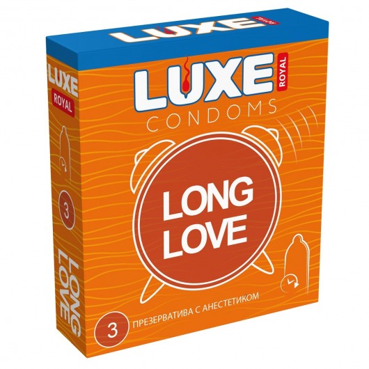 Презервативы с продлевающим эффектом LUXE Royal Long Love - 3 шт. - Luxe - купить с доставкой в Братске