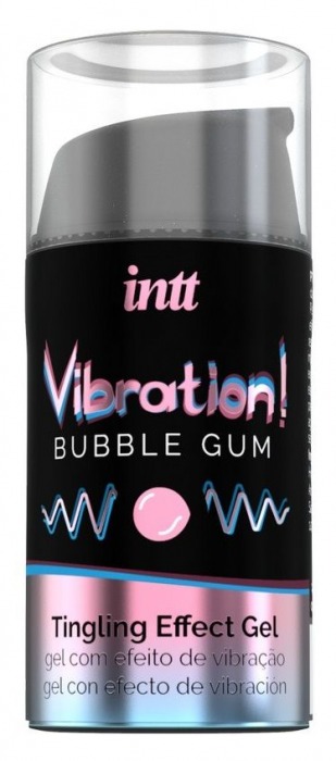 Жидкий интимный гель с эффектом вибрации Vibration! Bubble Gum - 15 мл. - INTT - купить с доставкой в Братске