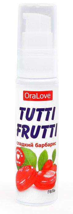 Гель-смазка Tutti-frutti со вкусом барбариса - 30 гр. - Биоритм - купить с доставкой в Братске