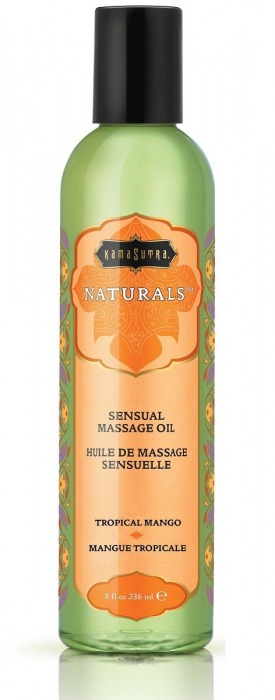 Массажное масло Naturals Tropical Mango с ароматом манго - 236 мл. - Kama Sutra - купить с доставкой в Братске