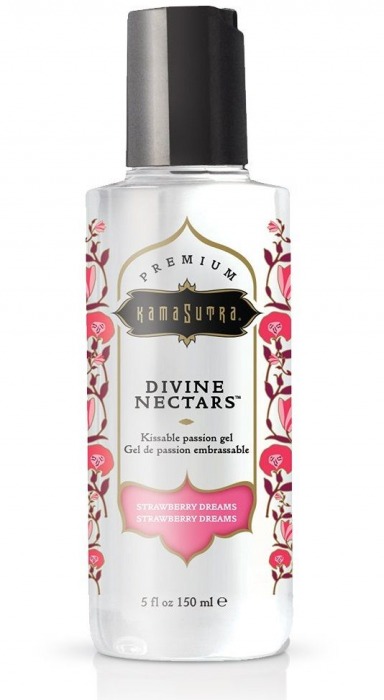 Гель-лубрикант на водной основе Divine Nectars Strawberry Dream с ароматом клубники - 150 мл. - Kama Sutra - купить с доставкой в Братске