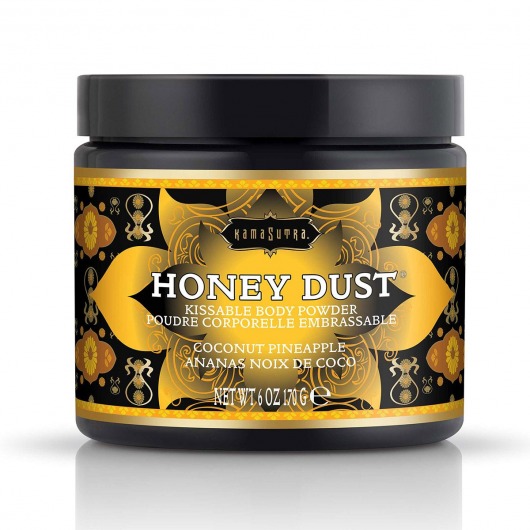 Пудра для тела Honey Dust Body Powder с ароматом кокоса и ананаса - 170 гр. - Kama Sutra - купить с доставкой в Братске