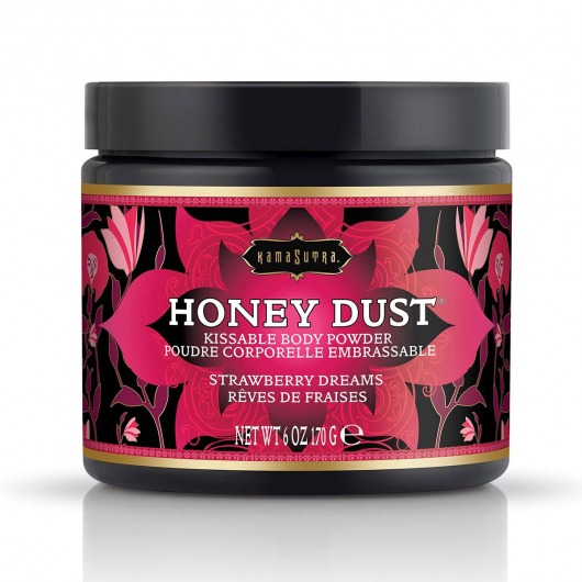 Пудра для тела Honey Dust Body Powder с ароматом клубники - 170 гр. - Kama Sutra - купить с доставкой в Братске