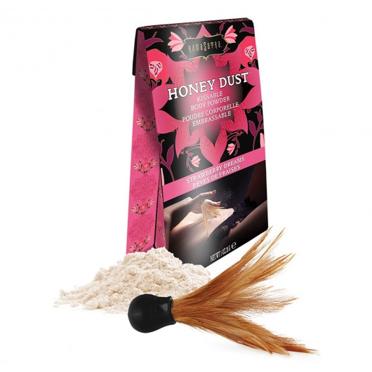 Пудра для тела Honey Dust Body Powder с ароматом клубники - 28 гр. - Kama Sutra - купить с доставкой в Братске