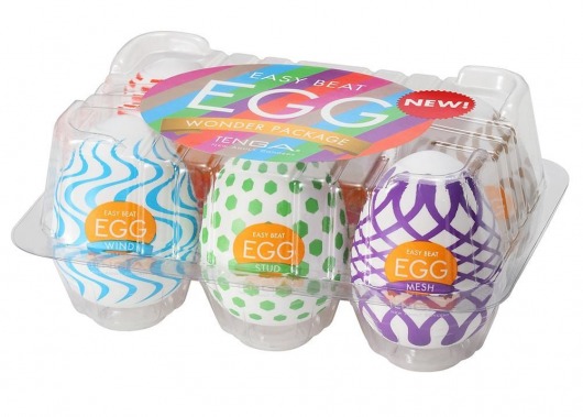 Набор из 6 мастурбаторов Tenga EGG IV с различным рельефом - Tenga - в Братске купить с доставкой