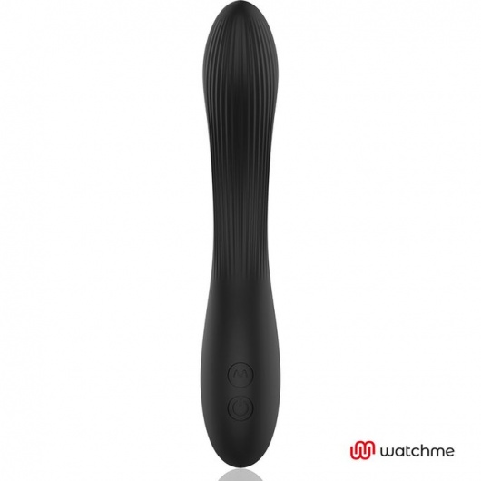 Черный вибратор с пультом-часами Anne s Desire Curve G-Spot Vibe Wireless Watchme - 20,5 см. - DreamLove