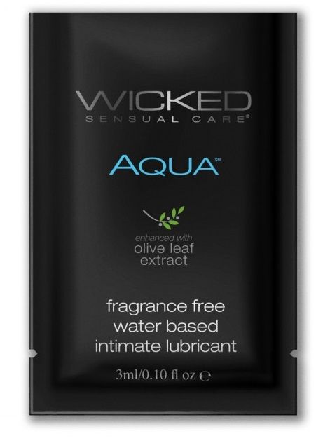 Легкий лубрикант на водной основе с алое Wicked Aqua - 3 мл. - Wicked - купить с доставкой в Братске