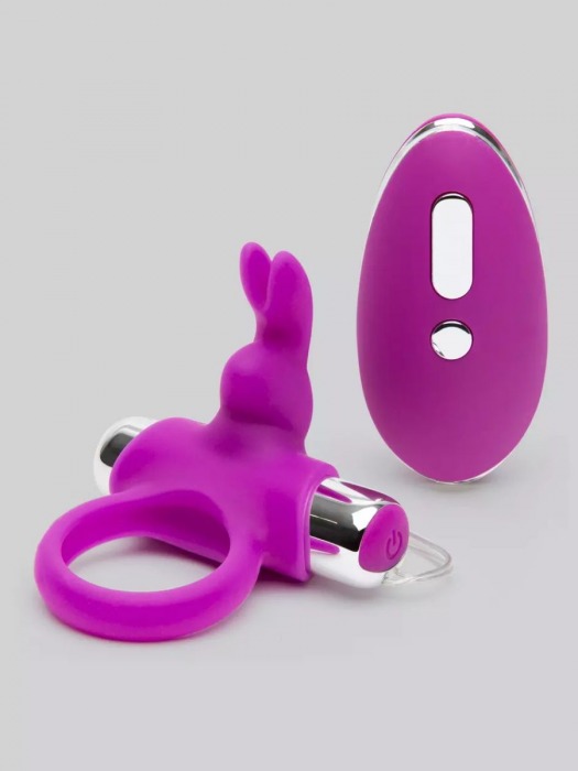 Лиловое виброкольцо с пультом ДУ Remote Control Cock Ring - Happy Rabbit - в Братске купить с доставкой