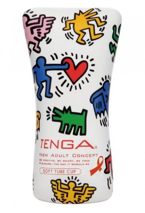 Мастурбатор-туба Keith Haring Soft Tube CUP - Tenga - в Братске купить с доставкой