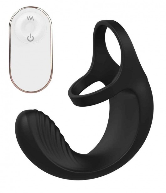 Черный анальный стимулятор с эрекционными кольцами Remote Couple Teaser - Dream Toys - в Братске купить с доставкой