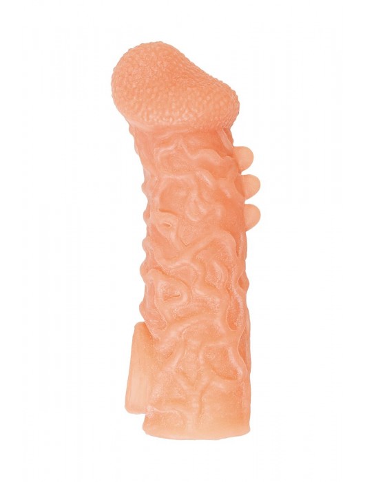 Телесная закрытая насадка с шершавой головкой Cock Sleeve Size S - 13,8 см. - KOKOS - в Братске купить с доставкой