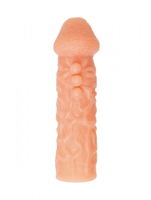 Телесная закрытая насадка с шершавой головкой Cock Sleeve Size S - 13,8 см. - KOKOS - в Братске купить с доставкой