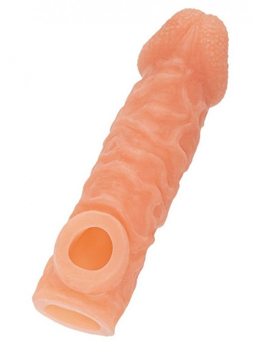 Телесная закрытая насадка с шершавой головкой Cock Sleeve Size S - 13,8 см. - KOKOS - в Братске купить с доставкой