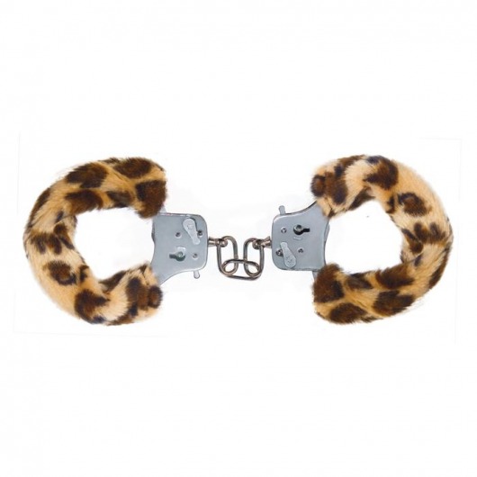 Наручники с леопардовым мехом Furry Fun Cuffs Leopard - Toy Joy - купить с доставкой в Братске