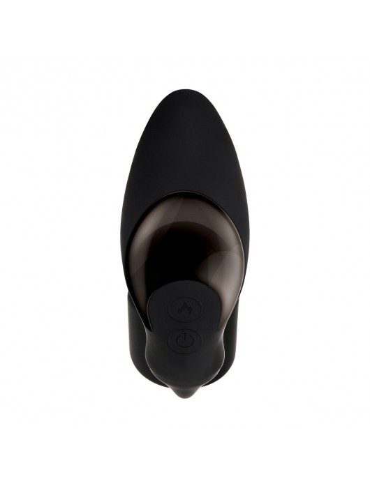 Черный вибромассажер простаты с эрекционным кольцом Strapped   Tapped - Zero Tolerance - в Братске купить с доставкой