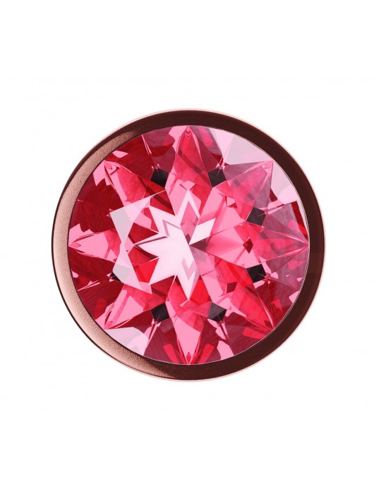 Пробка цвета розового золота с малиновым кристаллом Diamond Ruby Shine L - 8,3 см. - Lola Games - купить с доставкой в Братске