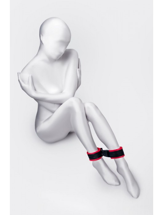 Красно-черные велюровые оковы Anonymo - ToyFa - купить с доставкой в Братске