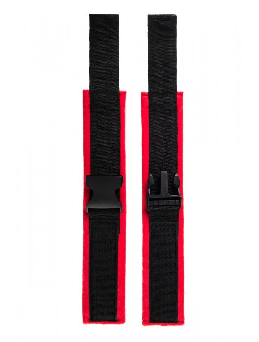 Красно-черные велюровые оковы Anonymo - ToyFa - купить с доставкой в Братске