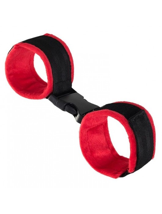 Красно-черные велюровые оковы Anonymo - ToyFa - купить с доставкой в Братске