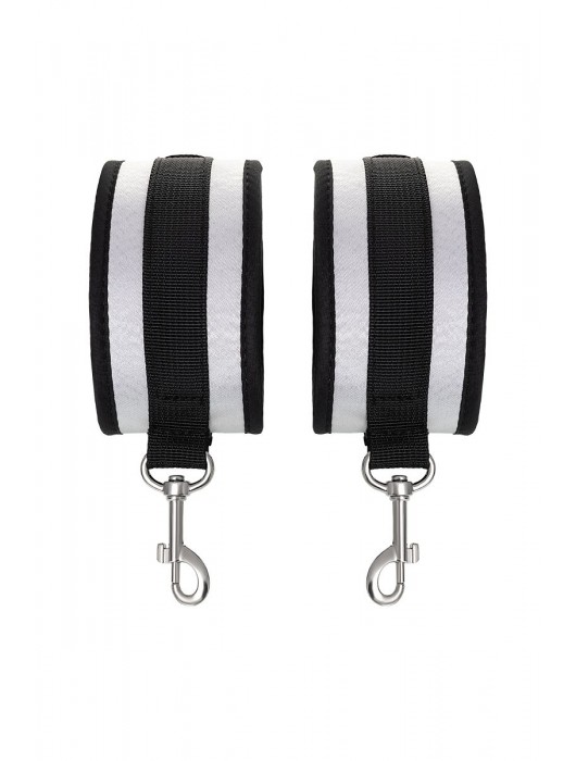 Серебристо-черные наручники Anonymo - ToyFa - купить с доставкой в Братске