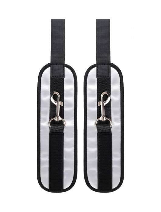 Серебристо-черные наручники Anonymo - ToyFa - купить с доставкой в Братске