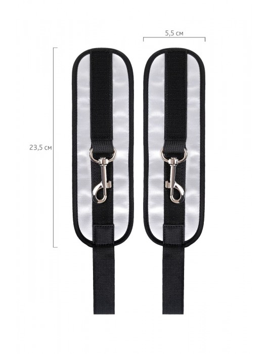 Серебристо-черные наручники Anonymo - ToyFa - купить с доставкой в Братске