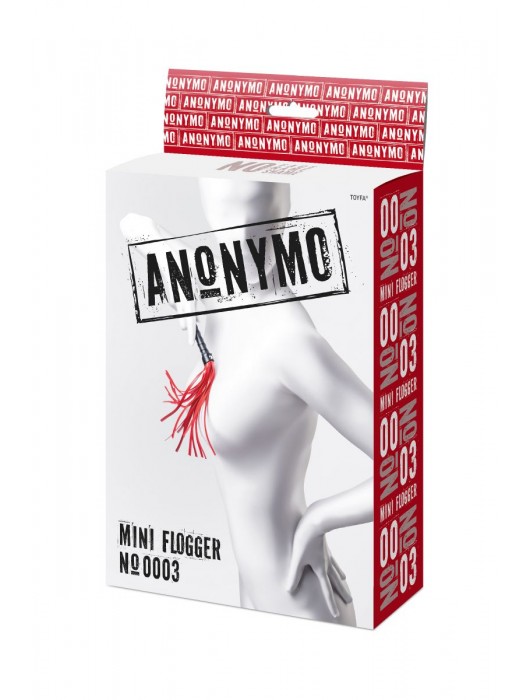Красно-черный флоггер Anonymo - 28 см. - ToyFa - купить с доставкой в Братске