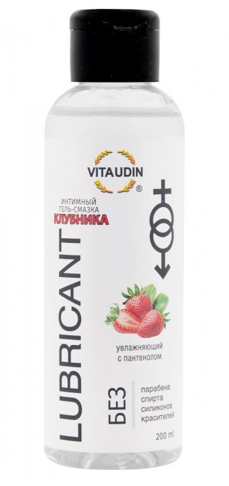 Интимный гель-смазка на водной основе VITA UDIN с ароматом клубники - 200 мл. - VITA UDIN - купить с доставкой в Братске