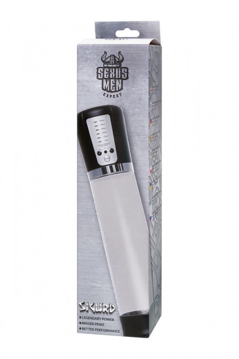 Прозрачная автоматическая помпа для пениса Sigurd - Sexus - в Братске купить с доставкой