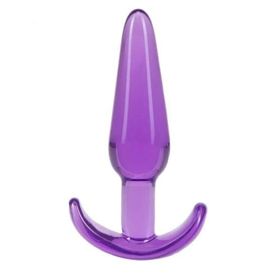 Фиолетовая анальная пробка в форме якоря Slim Anal Plug - 10,8 см. - Blush Novelties