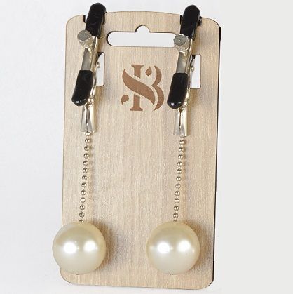 Зажимы на соски с бусинами под жемчуг Pearl - Sitabella - купить с доставкой в Братске