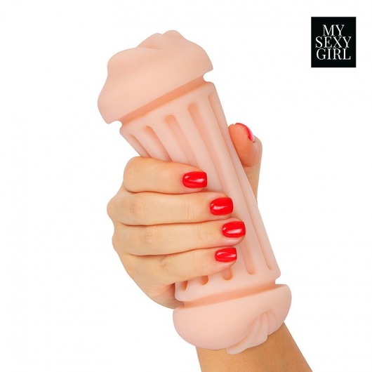 Двусторонний мастурбатор - ротик и вагина - Bior toys - в Братске купить с доставкой