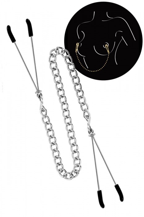 Регулируемые зажимы для сосков Sweet Caress Nipple Chain - Sweet Caress - купить с доставкой в Братске
