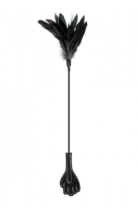 Двусторонний стек-щекоталка Sweet Caress Feather Whip - 58 см. - Sweet Caress - купить с доставкой в Братске