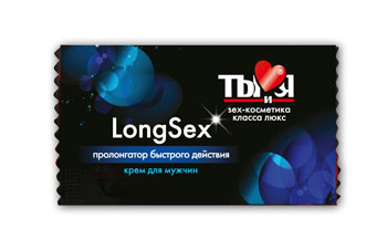 Пролонгирующий крем LongSex в одноразовой упаковке - 1,5 гр. - Биоритм - купить с доставкой в Братске