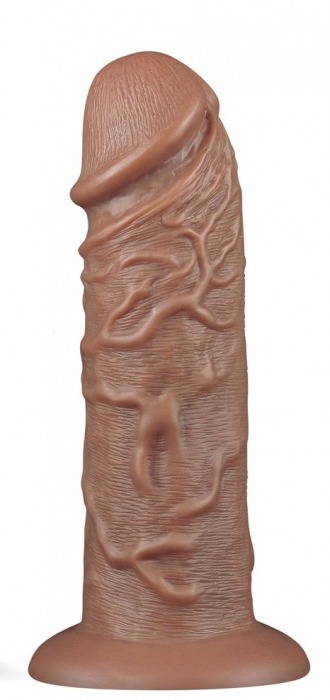 Коричневый фаллоимитатор Cubby dildo - 26,6 см. - Lovetoy в Братске Коричневый фаллоимитатор Cubby dildo - 26,6 см. - Lovetoy