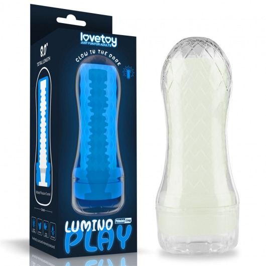 Светящийся в темноте мастурбатор Lumino Play Masturbator Ribbed - Lovetoy - в Братске купить с доставкой