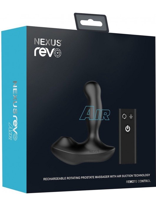 Черный вибратор-ротатор для стимуляции простаты Nexus Revo Air - Nexus Range - в Братске купить с доставкой
