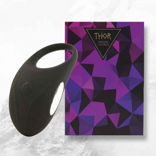 Черное эрекционное виброкольцо Thor Cockring - FeelzToys - в Братске купить с доставкой