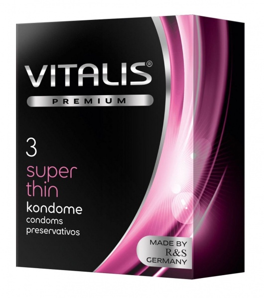 Ультратонкие презервативы VITALIS PREMIUM super thin - 3 шт. - Vitalis - купить с доставкой в Братске