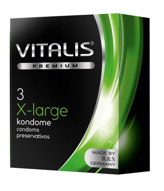 Презервативы увеличенного размера VITALIS PREMIUM x-large - 3 шт. - Vitalis - купить с доставкой в Братске